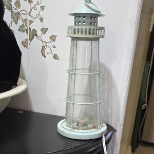 Coastal Blue Lighthouse Lantern